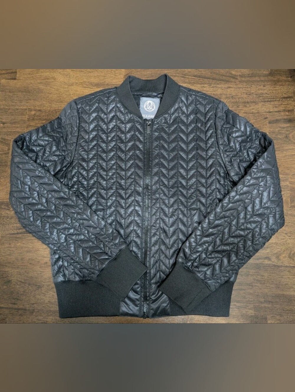 Ellabee Black Women’s Quilted Lightweight Bomber Jacket - Size Small
